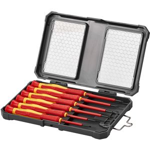 6-Delige GeïSoleerde Schroevendraaierset, 1000 V Elektrisch Gereedschap, Magnetische Punten, Draaibare Handgreep, met Etui (Professioneel, Matzwart)