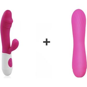 Tarzan vibrator en Staaf Vibrator|Next Generation| Luchtdruk Vibrator| pink| roze| Clitorissimulator| Sextoy| kerstcadeau|Valentijnscadeau| voordeelpakket| pleasure package
