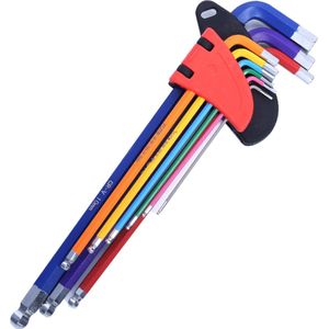 Inbussleutelset, 9-delig inbussletelset - inbus sleutel - mini gereedschap set - duurzaam