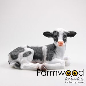 Farmwood Animals | koe kalf liggend | 46,5x28,5x27cm | FW 1066
