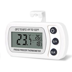 Digitale Koelkast Thermometer - Waterdichte Vriezer Temperatuurmonitor met LCD-scherm en Haak