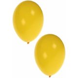Bellatio Decorations ballonnen - 50 stuks - geel - 27 cm - helium of lucht - verjaardag / versiering