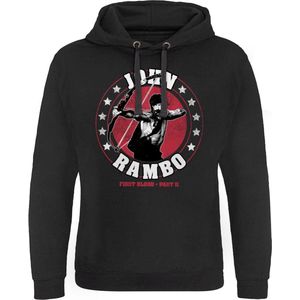 Rambo Hoodie/trui -L- John BOW Zwart