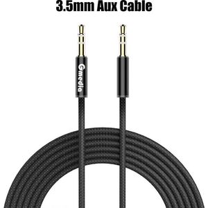 Gmedia Stereo Audio Jack Kabel 3.5 mm - AUX Kabel Duurzaam Gevlochten - Blauw - 1 meter