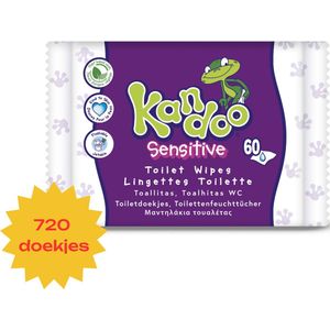 Kandoo Sensitive - Billendoekjes - 100% Doorspoelbaar - 720 Babydoekjes