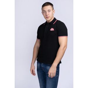 Lonsdale Polo Shirts Kellaton Poloshirt schmale Passform Black-XL