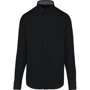 Kariban Herenoverhemd met lange mouwen van katoen Nevada K586 - Black - 3XL