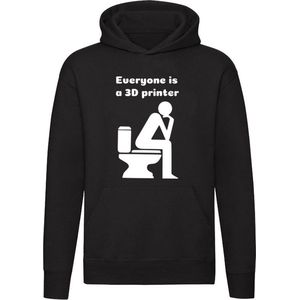 Everyone Is A 3D Printer Hoodie - wc - toilet - poep - vies - bah - printers - trui