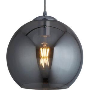 Balls Glazen hanglamp chroom globe 25cm smoke - Modern - Searchlight - 2 jaar garantie