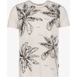 Unsigned heren T-shirt met palmbomen wit - Maat M