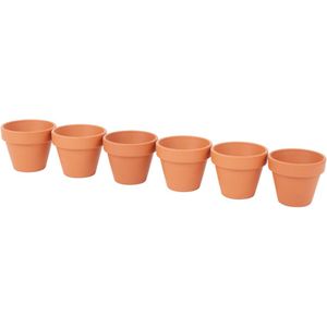 Terracotta pot - Ø 7 cm - 6 stuks - Bloempot - Kweekpot - VI Online Product