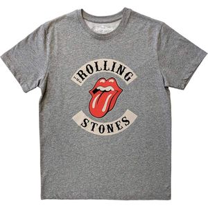 The Rolling Stones - Biker Tongue Heren T-shirt - XL - Grijs