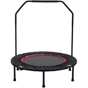 Gratyfied - Mini trampoline volwassenen - Trampoline fitness opvouwbaar - 98 x 48 x 10 cm - 11 kilogram - Zwart