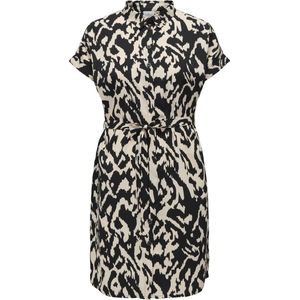 ONLY CARMAKOMA CARDIEGA SS BLK SHIRT DRESS WVN NOOS Dames Jurk - Maat 52