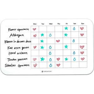 GreenStory - Sticky Whiteboard - Kind Beloningsbord planbord - Beloningssysteem