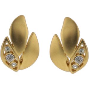 Behave Oorbellen - oorstekers - goud kleur - met steentjes - 2.5cm