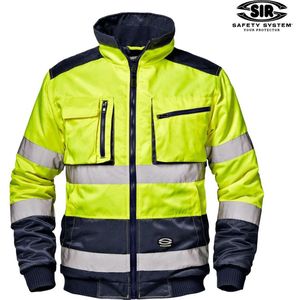 SIR SAFETY MORGAN BLOUSON Hi-Vis Geel Yellow Werkjas Veiligheidjas - Reflecterende Werkjas met Multifunctionele Praktische Zakken