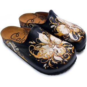 GOBY - Fantasy Flower - Clogs - Slippers - Hoge kwaliteit - Handmade - Maat 35