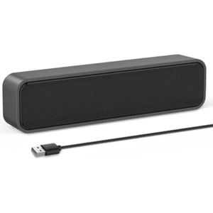 Soundbar pc - Mini soundbar - Pc soundbar - Computer soundbar - Soundbar computer - 3,5 x 18 x 5 cm - Grijs