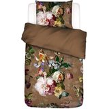ESSENZA Fleurel Dekbedovertrek Cafe Noir - Eenpersoons – 140x220 cm + 1 kussensloop 60x70 cm