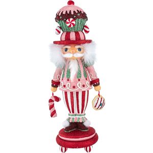 Kurt S. Adler - Hollywood Collection™ Kerst Notenkraker Cupcake Hoed - roze rood groen - 42cm