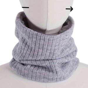 Livano Nekwarmer - Heren - Dames - Fleece - Motor - Bandana - Masker - Colsjaal - Winter - Sjaal - Gewatteerd - Winter - Winddicht - Lichtgrijs