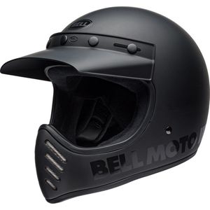Bell Moto-3 Classic Solid Blackout Helmet Full Face XS - Maat XS - Helm