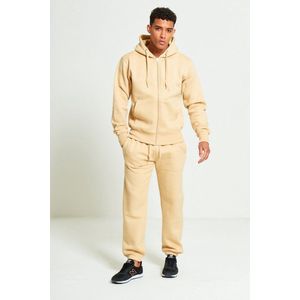 Beige Trainingspak heren – Tracksuit heren - Joggingpak heren – Maat XXL