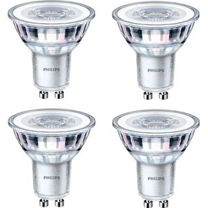 4 stuks | Philips SceneSwitch LED GU10 4.8W-3.5W-1.5W Ø5cm 3-Staps dimbaar | GU10 | Extra Warm Wit | 15.000 Branduren