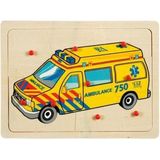 Houten puzzel ambulance 112 hout