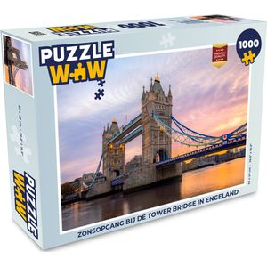 Puzzel Zonsopgang bij de Tower Bridge in Engeland - Legpuzzel - Puzzel 1000 stukjes volwassenen