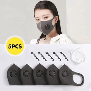 Xiaomi Mondmasker Smartmi Mask Zwart 5-laags Filter Niet-Medisch Beschermend Mondkapje - 10 uur gebruiksduur - Maat L - Set van 5