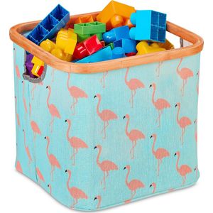 Relaxdays opbergmand kinderkamer - opbergbox stof - opvouwbare opbergdoos - kast organizer - A