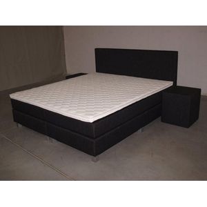 Boxspring Berlijn 160 x 200 Zwart Skai