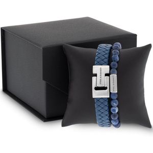 STEEL & BARNETT Armbandenset Duo Marine - Heren - Blauw - 22.5 cm
