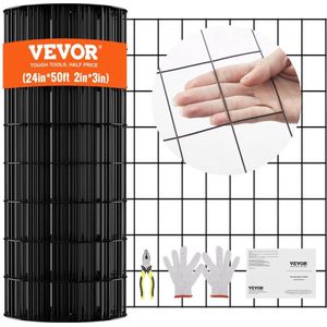 Rol gaas - Gegalvaniseerd Gaas - Rol - Metalen Gaas - Vinyl Coating - 15m - 61cm hoog - Voor Kippenhok, Barrière, Pluimvee, Behuizingen - Zwart