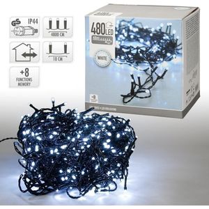 EDM glitterslinger - Kerstsfeer - koud wit licht - 480 LED lampjes - 36 m - 72091