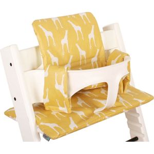 Stoelverkleiner TrippTrapp - Geschikt voor Stokke Tripp Trapp Kussenset - Kinderstoel Verkleiner - Perfecte Pasvorm - Geplastificeerd en Snel Schoon - Giraffen Print.