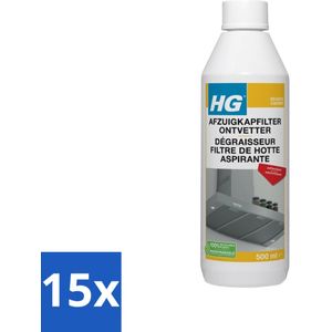 HG - Afzuigkapfilter Ontvetter - Zelfwerkend - 500 ml - Bulkverpakking - 15 stuks