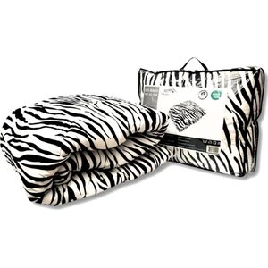 Beau Maison Bedrukt Dekbed - Dekbed Zonder Overtrek - Zebra - 200 x 200 cm - Hoesloos - 2 in 1 dekbed - Wasbaar