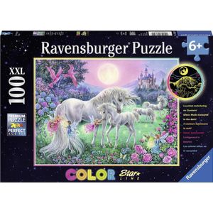 Ravensburger puzzel Eenhoorns in de maneschijn- Starline - Legpuzzel - 100 stukjes