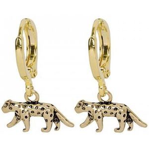 Bukuri Luipaard oorbellen - sieraden - goudkleurig