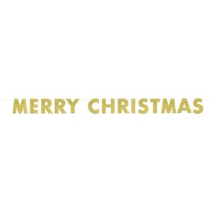 Letterslinger - Letterbanner - banner - kerst - merry christmas - merry christmas feestversiering - kerst versiering - vlaggenlijn - christmas - 2,74 m