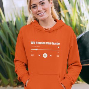 Oranje EK Hoodie Wij Houden Van Oranje Music Player MAAT XL