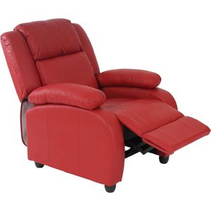 Cosmo Casa TV - fauteuil - Relaxfauteuil - Ligfauteuil - Lincoln - Kunstleer - Rood
