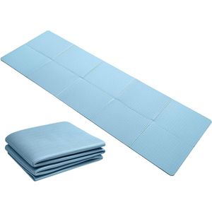 Opvouwbare antislip yogamat - Draagbare fitnessmat voor pilates en sport - Reizen oefenmat voor vrouwen en mannen - 183 x 61 x 06 cm
