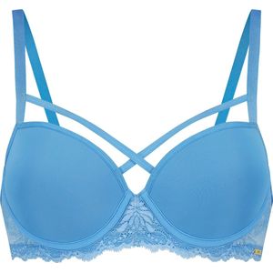 Sapph - Voorgevormde bh - Met beugel - Straps boven cups - Fabulous - Blauw - 80E