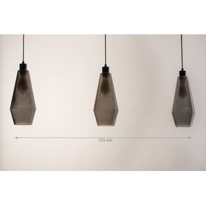 Lumidora Hanglamp 31042 - NAPELS - 3 Lichts - E27 - Zwart - Grijs - Metaal