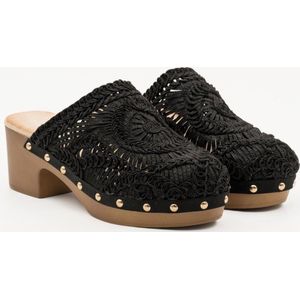 Dames Espadrilles - Zwart - Stof - Maat 36 -