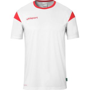 Uhlsport Squad 27 Shirt Korte Mouw Kinderen - Wit / Rood | Maat: 152
